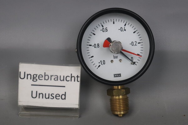 WIKA 17521646 Manometer -1 ... 0 bar 111.10.80 Unused OVP