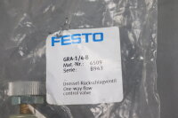 Festo GRA-1/4-B Throttle-Back-Up Valve 6509 Unused