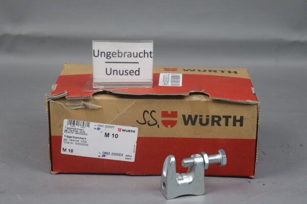 WÜRTH  0862200003 (23xStk) Trägerklammer M10 G4002005 Unused