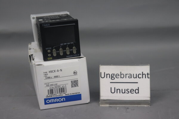 Omron H5CX-A-N Zeitrelais Bereich: 9.999s-9999h 100-240VAC Unused OVP