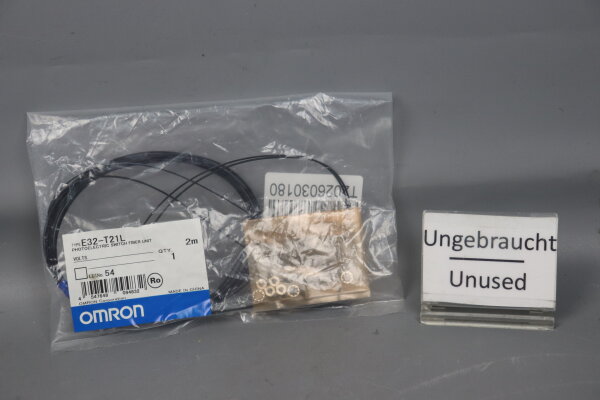 Omron E32-T21L Photoelectric Switch Fiber Unit 2m Unused OVP