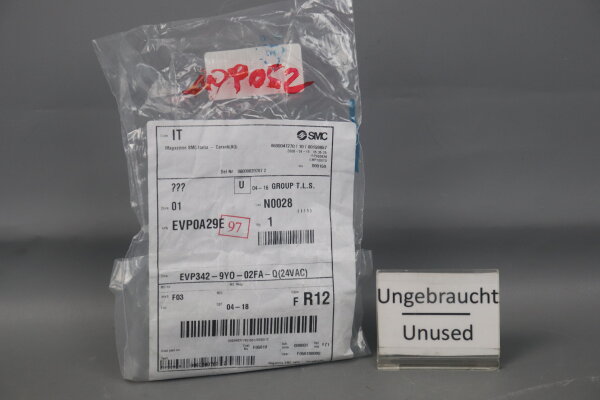 SMC EVP342-9YO-02FA-Q Magnetventil 24VAC 0,2-0,8Mpa Unused