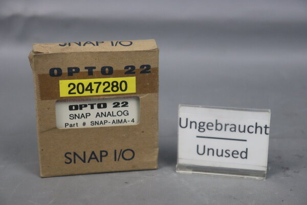 OPTO 22 SNAP-AIMA-4 SNAP I/O 4 Channel Miliamp Input Unused OVP