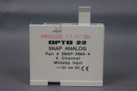 OPTO 22 SNAP-AIMA-4 SNAP I/O 4 Channel Miliamp Input Unused OVP