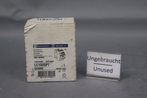 Schneider Electric LC1D25P7 power contractor TeSys 034995 Sealed