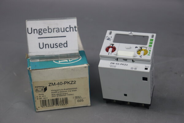 Moeller kl&ouml;ckner ZM-40-PKZ2 Motorschutz-Ausl&ouml;seblock Unused OVP