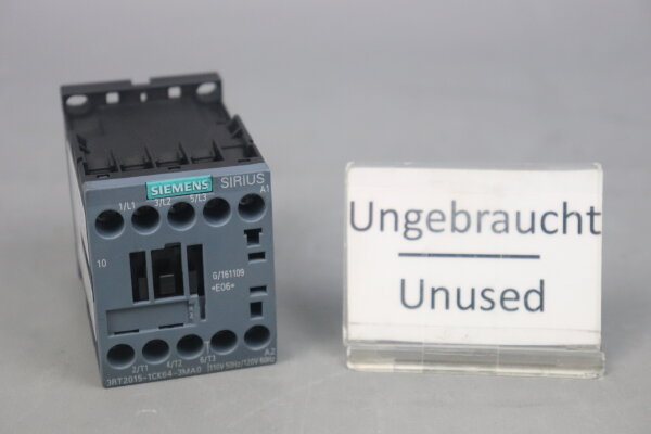 Siemens 3RT2015-1CK64-3MA0 Contactor 110V 50Hz/120V 60Hz E:06 Unused