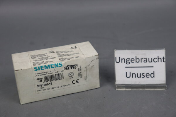 Siemens 3RV1901-1E Hilfsschalter 1S+1&Ouml; E:02 (10 STK) Sealed