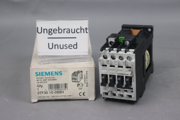 Siemens 3TF30 10-0BB4 Contactor Unused OVP