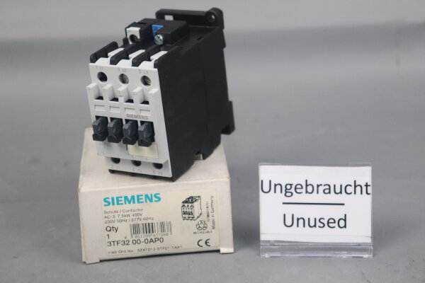 Siemens 3TF32 00-0AP0 Schütz 3TF3200-0AP0 7,5kW 400V Unused OVP