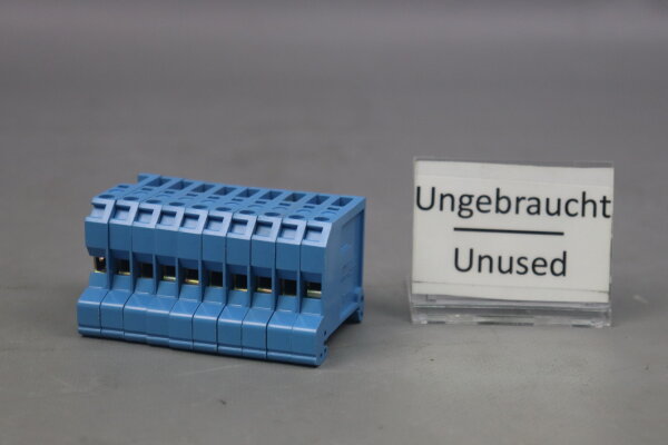 10xStk Weidmüller NT6/35 Durchgangs-Reihenklemme 6mm² Blau Unused