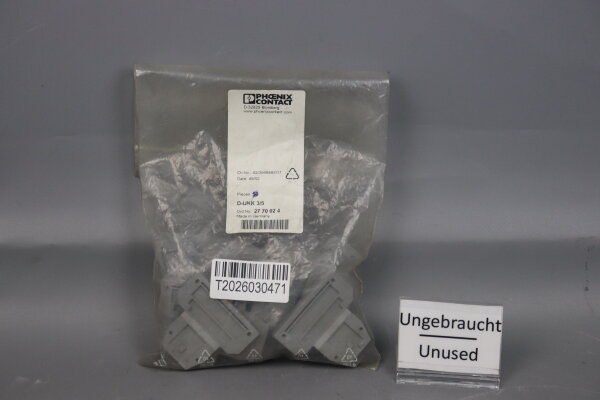 29xStk Phoenix Contact D-UKK 3/5 Abschlussdeckel 2770024 Unused