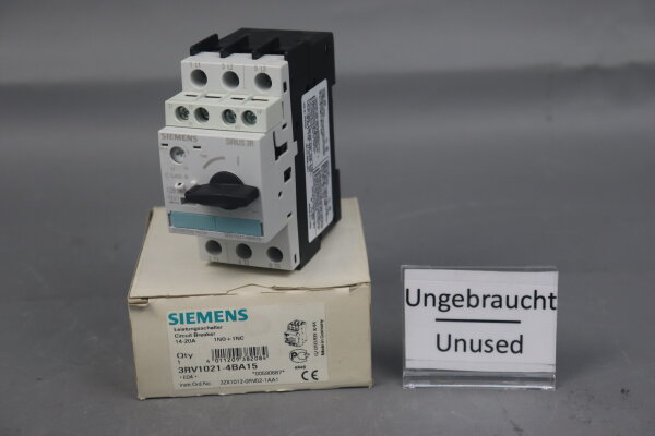 Siemens 3RV1021-4BA15 Circuit breaker 14-20A E:04 Unused OVP