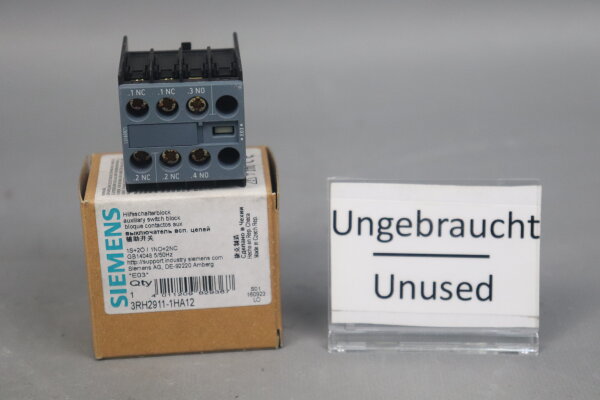 Siemens 3RH2911-1HA12 Auxiliary switch E:03 Unused OVP