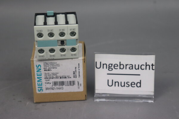 Siemens 3RH1921-1HA13 Auxiliary Switch E:06 Unused OVP