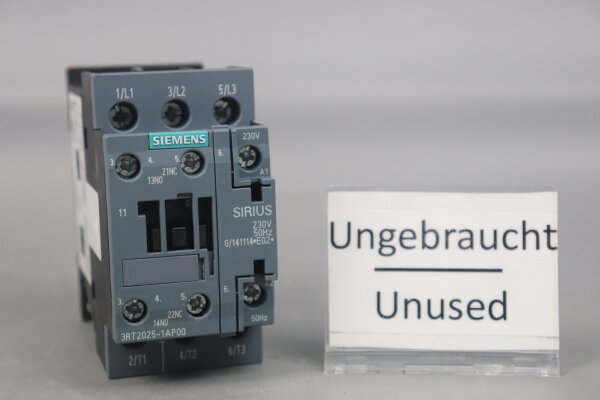 Siemens 3RT2025-1AP00 Power Contactor 7,5kW 230V 50Hz E:02 Unused