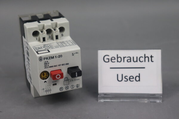 Moeller PKZM 1-20 Motor Protection Circuit Breaker 20 A 660 V Used