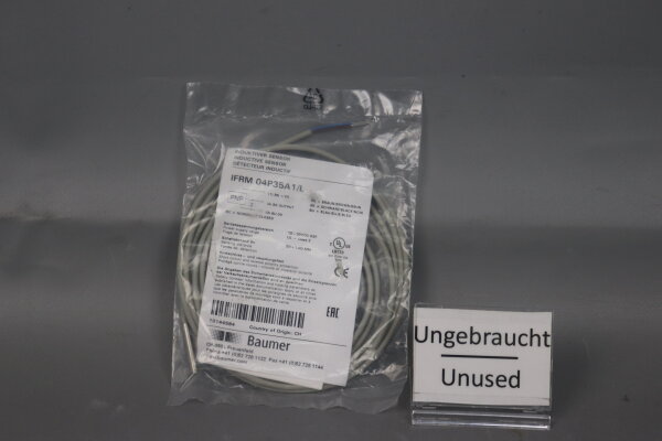Baumer IFRM 04P35A1/L Induktiver Sensor 10-30VDC 1mm Unused OVP