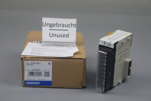 Omron CJ1W-INT01 16-point Interrupt Input Unit 24VDC 7mA Unused OVP