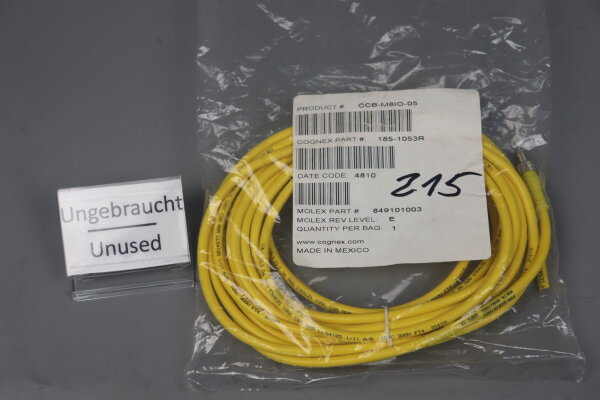 Cognex CCB-M8IO-05  I/O Kabel 185-1053R Unused OVP