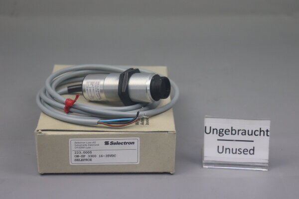 Selectron SELEPROX SO ON-SP 3300 Näherungsschalter 223.0005 16-35VDC Unused OVP