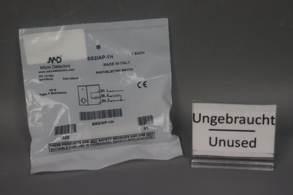 Micro Detectors SS2/AP-1H Photoelectric Switch 10-30VDC 100mA Unused OVP