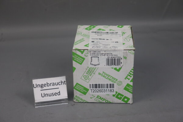 Wago 285-150 2-Leiter-Durchgangsklemme 60407721 600V 115A (5 pieces) Sealed