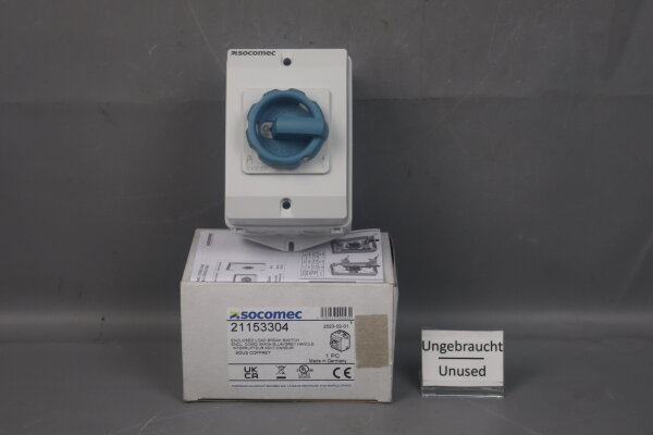 Socomec 21153304 Lasttrennschalter 3X40A AC-23A 18,5kW Unused OVP