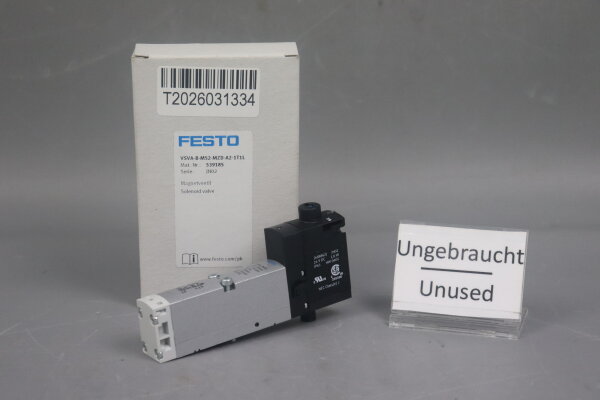 Festo VSVA-B-M52-MZD-A2-1T1L Magnetventil 539185 3-10bar 24V DC Unused OVP