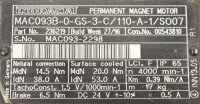 Indramat MAC093B-0-GS-3-C/110-A-1/S007 Servomotor used