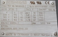 Siemens 1PH7186-7MF00-0AB9-Z  Ziehl Abegg L&uuml;fter RF22P-2DK.3F.5R Unused