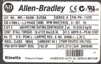 Allen Bradley MPL-A540K-SJ72AA 5.5/7.4 kW/HP Servomotor used