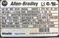 Allen Bradley MPL-B310P-MK22AA Servomotor 0,77kW 5000rpm...
