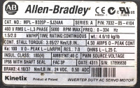 Allen Bradley MPL-B320P-SJ24AA 1.5/2.0 kW/HP Servomotor used
