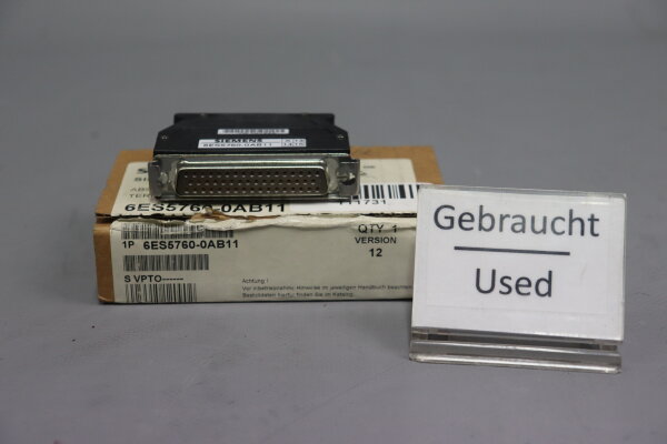 Siemens Simatic S5 6ES5760-0AB11 Ver. 12 Abschlu&szlig;stecker Used OVP