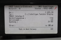 Kunze Industrie Elektronik C425.134 2x2-stelliges Tastatur-Display 24VDC 100mA Unused