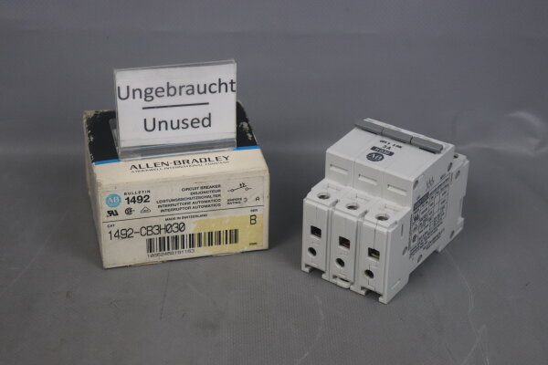 Allen Bradley 1492-CB3H030 Circuit Breaker 1492-CB3 unused OVP