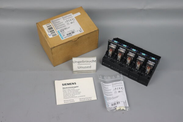 Siemens LZS:PT5D5L24 PlugIn Relay Coupler LZS: PT7874P E:01 4C0 24VDC Unused OVP