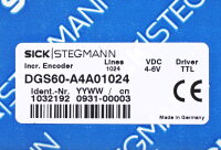 Sick Inkrementalgeber DGS60-A4A01024 1032193 Unused Ovp