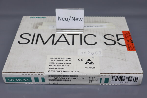 Siemens Simatic 6ES5470-4UC12 Analogausgabe E-Stand: 05 sealed