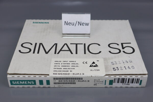 Siemens Simatic 6ES5460-4UA13 Analogeingabe 8K E-Stand: 05 unused sealed