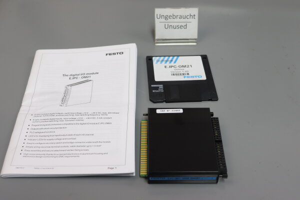Festo E.IPC-OM21 digital I/O Modue 160826 SN403971 unused