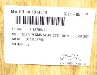 Alfa Laval MR-185S/199 SMS SL.BL.SSS-50 Hz-5,5 kW Salzpumpe unused