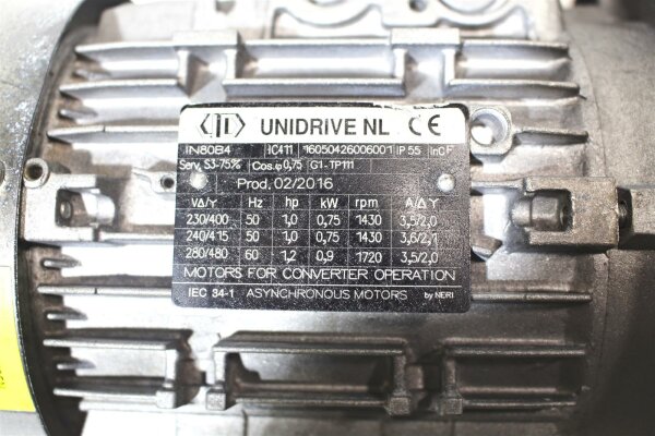 Unidrive IN80B4 Asynchronmotor 0,9kW 1720rpm Unused, 276,47 €