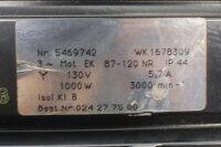 EK 87-120 NR IP44 Servomotor 1kW 3000rpm Used