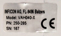 INFICON VAH040-X 24VDC Handradventil