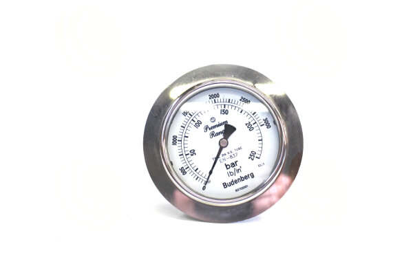 Budenberg Manometer Type 316 S.S. Tube EN-837 Used