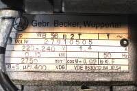 Becker Seitenkanalverdichter SV 1.50/3 WB56B2T 50m&sup3;/h -95 mbar Used